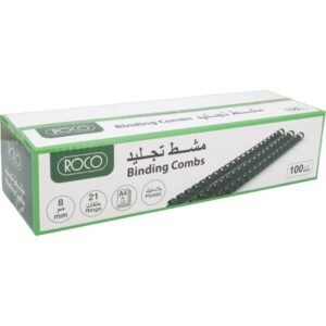 روكو مشط حلزوني للملازم، السعة 12 مم، بلاستيك، A4، اسود