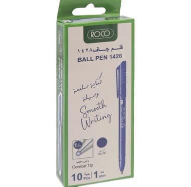 روكو 1428 قلم حبر جاف، أزرق لون الحبر، 1‎ مم، رأس  حبر كروية،