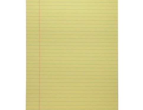 روكو دفتر كتابة F4 عادي، 40 ورقة 80 صفحة مسطر، اصفر