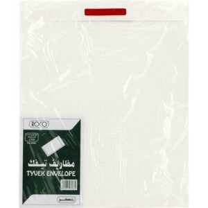 روكو ظرف الامان، خامة مقاومة للتمزق‎/‎ورق تايفك، لاصق، (14.50 بوصة (36.83 سمX 17.50 بوصة، ابيض  العبوة تحتوى على 5 حبة