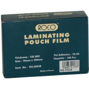 روكو Thermal Laminating Film، 100 مم X 70، 125 ميكرون، شفاف