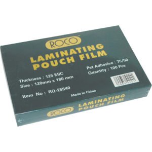 روكو Thermal Laminating Film، 180 مم X 120، 125 ميكرون، شفاف