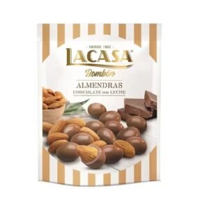 شوكولاتة الحليب لاكاسا مع اللوز حجم 125 جرام * 10 قطع