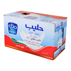 حليب نادك  قليل الدسم عبارة عن عبوة 18 حبة * 200 ملى