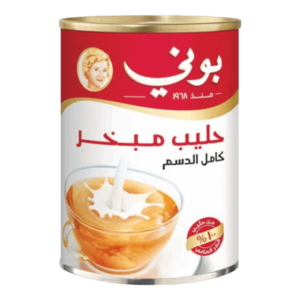 حليب بوني مبخر كامل الدسم عبوة عبارة عن 410 جرام