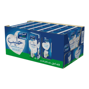 حليب المراعي  كامل الدسم عبارة عن عبوة 18 حبة * 200 ملى