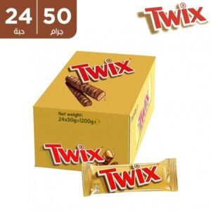 شوكولاتة تويكس من قطعتين حجم 50 جرام * 24 قطعة