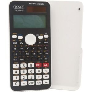 روكو CLS592 آلة حاسبة علمية، 12 رقم، شاشة دوت ماتريكس  بالكامل، ابيض