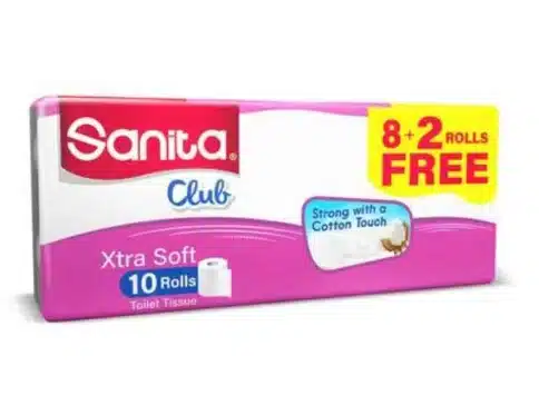 مناديل رول حمام سانيتا كلوب (8+2 رول مجانًا)