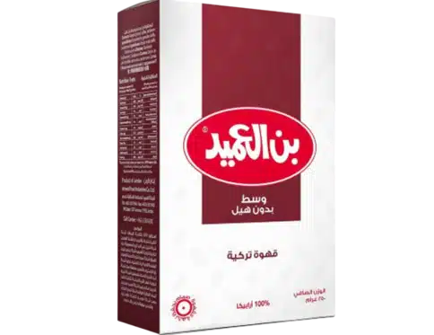 قهوة العميد تركية غامقه وسط بدون هيل عبوة 250 جرام