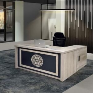 مكتب وسط لون بيج عرض 1.4 متر * ارتفاع 75 سم * عمق 70 سم