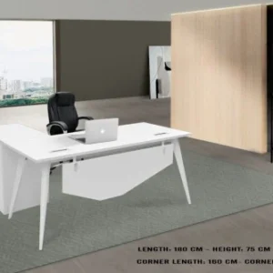 مكتب وسط لون ابيض عرض 1.8 متر * ارتفاع 75 سم * عمق 80 سم