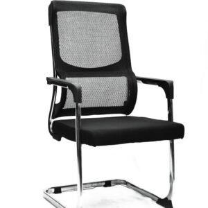 كرسي شبك ثابت اسود ( الطول 106 سم * طول الظهر 65 سم * عرض المقعد 50 )