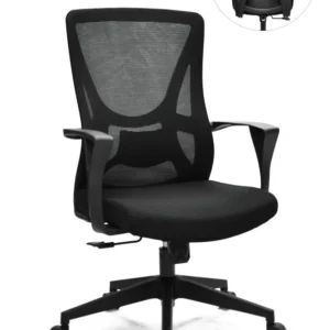 كرسي شبك دوار اسود ( الطول 106 سم * طول الظهر 60 سم * عرض المقعد 52 )