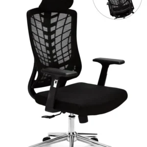 كرسي شبك دوار اسود ( الطول 108 سم * طول الظهر 60 سم * عرض المقعد 50 )