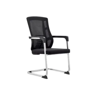 كرسي شبك ثابت اسود ( الطول 114 سم * طول الظهر 70 سم * عرض المقعد 49 )