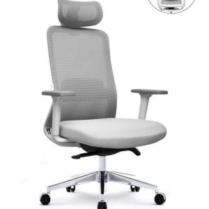 كرسي شبك دوار رمادى ( الطول 123 سم * طول الظهر 70 سم * عرض المقعد 50 )