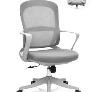 كرسي شبك دوار رمادي ( الطول 112 سم * طول الظهر 60 سم * عرض المقعد 52 )