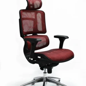 كرسي شبك دوار احمر ( الطول 116 سم * طول الظهر 67 سم * عرض المقعد 55 )