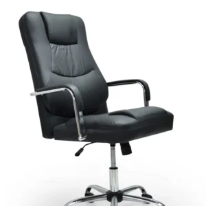 كرسي جلد دوار اسود ( الطول 117 سم * طول الظهر 72 سم * عرض المقعد 50 )