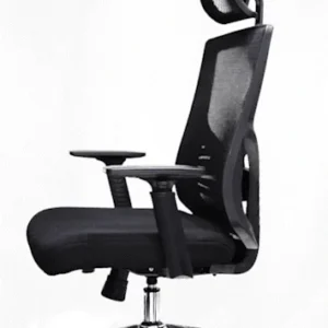 كرسي شبك دوار اسود ( الطول 123 سم * طول الظهر 77 سم * عرض المقعد 50 )