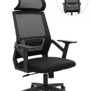 كرسي شبك دوار اسود ( الطول 129 سم * طول الظهر 62 سم * عرض المقعد 50 )