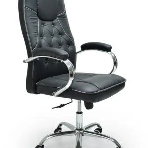 كرسي جلد دوار اسود ( الطول 120 سم  *  طول الظهر 72 سم * عرض المقعد 53 )