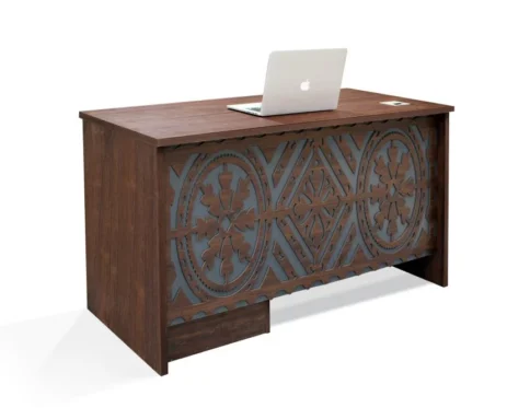 مكتب صغير لون بني غامق عرض 1.2 متر  * ارتفاع 75 سم * عمق 60 سم