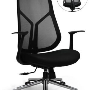 كرسي شبك دوار اسود ( الطول 108 سم * طول الظهر 64 سم * عرض المقعد 52 )