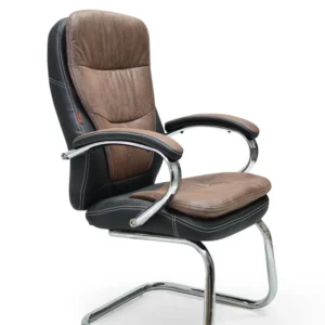 كرسي جلد ثابت بني( الطول 106 سم * طول الظهر 68 سم * عرض المقعد 49 )