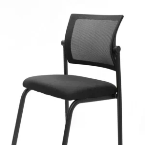 كرسي شبك ثابت اسود ( الطول 90 سم * طول الظهر 51 سم * عرض المقعد 45 )