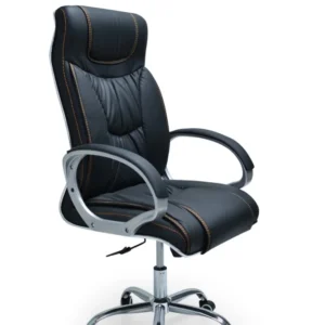 كرسي جلد دوار اسود ( الطول 123 سم  *  طول الظهر 70 سم * عرض المقعد 50 )