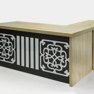 مكتب وسط لون خشبي عرض 1.6 متر * ارتفاع 75 سم * عمق 80 سم