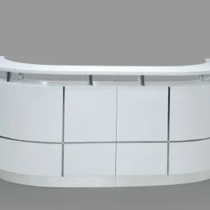 كونتر استقبال اللون ابيض ( العرض 2.4 متر * الارتفاع 105 سم * عمق 55 سم )