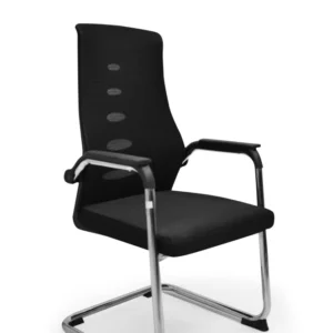 كرسي شبك ثابت اسود ( الطول 100 سم * طول الظهر 58 سم * عرض المقعد 50 )