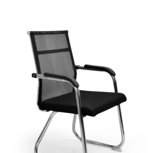 كرسي شبك ثابت اسود ( الطول 94 سم * طول الظهر 51 سم * عرض المقعد 45 )